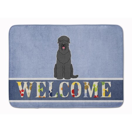 Carolines Treasures Black Russian Terrier Welcome Machine Washable Memory Foam Mat BB5607RUG